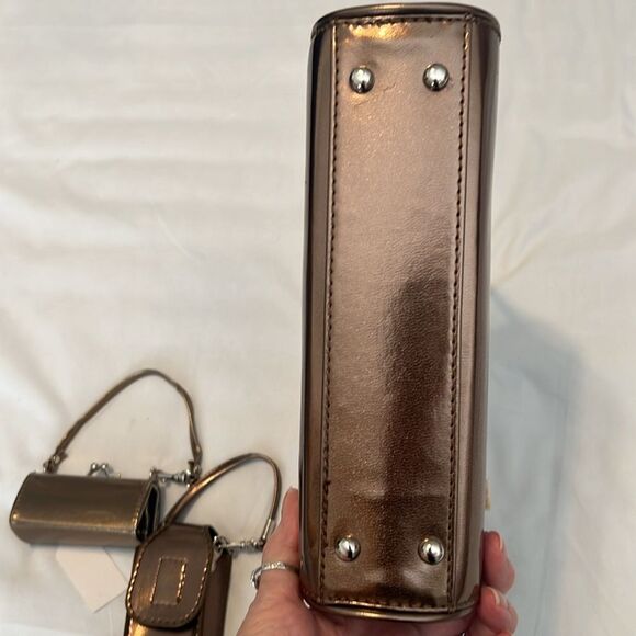 NWT Elegant Metallic Brown Womens Handbag Set perfect for all your essentials - Picture 12 of 14